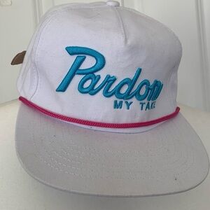 Barstool Sports Pardon my Take Golf Embroidered Hat Miami Colorway white rope